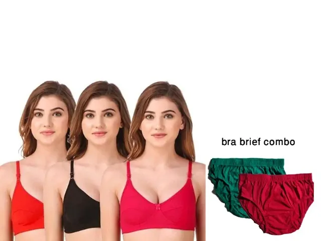 trendy bra and brief combo pack of 5