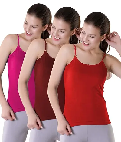 Solid Regular wear Camisole Combo of 3