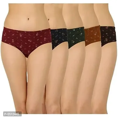women hipster printed brief pack of 5-thumb0