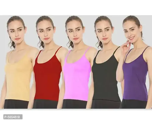 On Cotton Adjustable camisole/slips pack of 5
