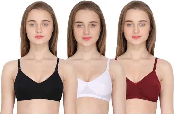 Comfy Cotton Regular wear Bra Combo of 3