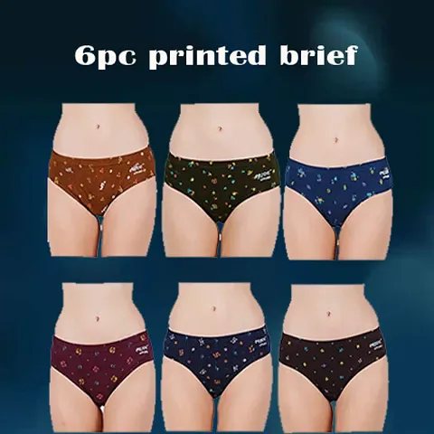 Girl kids cotton inner printed briefs pack of 6
