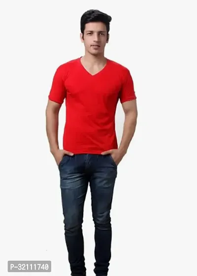 Slim Fit  T Shirt  Round Neck T Shirt-thumb0