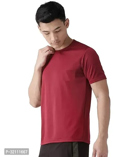 Slim Fit  T Shirt  Round Neck T Shirt-thumb0