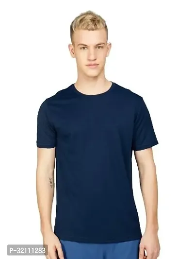 Men Stylish Cotton Solid T-Shirt-thumb0