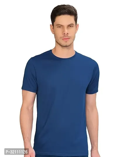 Men Stylish Cotton Solid T-Shirt-thumb0