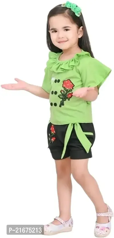 Fabulous  Green Top With Bottom Set For Girls-thumb3