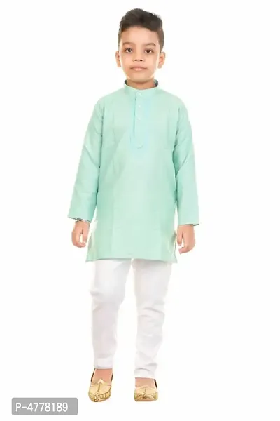 Fashion Garments Kids Ethnic Wear Kurta Pajama For Boys (GREEN)