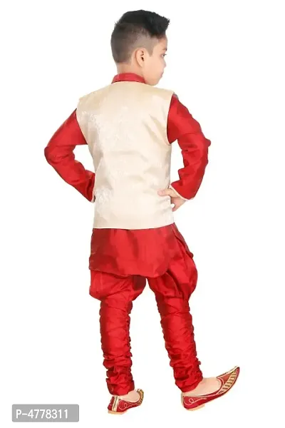 FASHION GARMENTS PRETTY COMFORTABLE Kids Silk-Cotton Blend Modi Jacket(modi-mrn)-thumb2