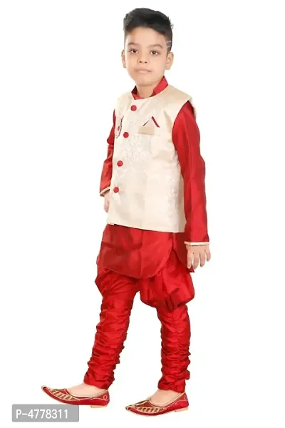 FASHION GARMENTS PRETTY COMFORTABLE Kids Silk-Cotton Blend Modi Jacket(modi-mrn)-thumb3
