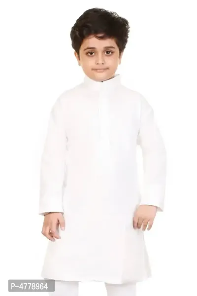 Fashion Garments Cotton Kurta Pajama Set for Boys Kids (WHITE)