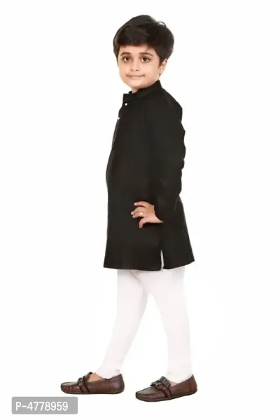 Fashion Garments Cotton Kurta Pajama Set for Boys Kids (BLK)-thumb3