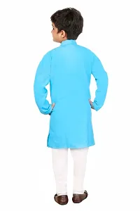 Fashion Garments Cotton Kurta Pajama Set for Boys Kids (BLUE)-thumb1