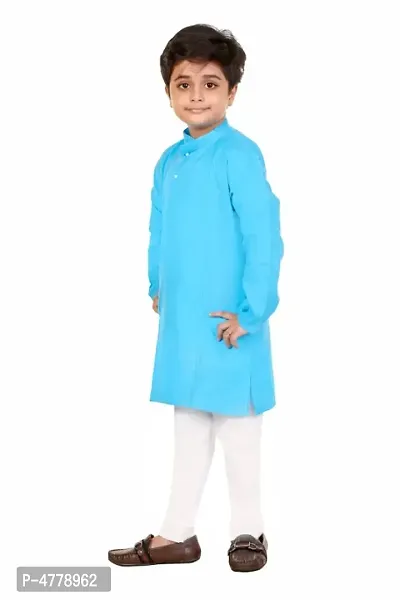 Fashion Garments Cotton Kurta Pajama Set for Boys Kids (BLUE)-thumb3