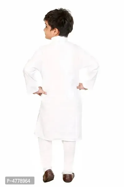 Fashion Garments Cotton Kurta Pajama Set for Boys Kids (WHITE)-thumb2