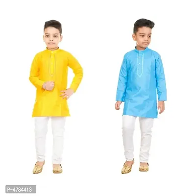 FASHION Boys Ethnic Wear Embroidery Kurta And Pyjama Set