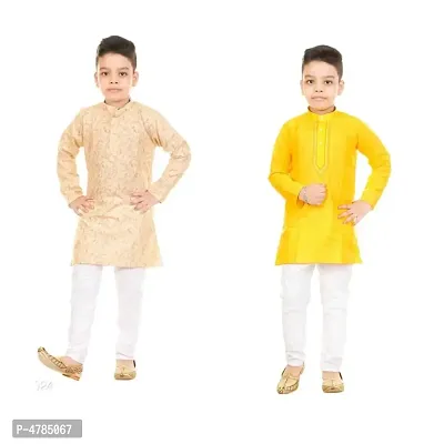 FASHION Boys Ethnic Wear Kurta Pyjama Jacket Set-thumb0