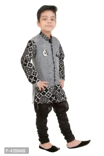 Fashion GARMENTS Fancy Cotton Comfortable Boys Kurta Payjama Set For Your Prince-thumb4