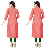 FANCY RAYON A-LINE STRAIGHT PINK KURTA COMBO-2-thumb1