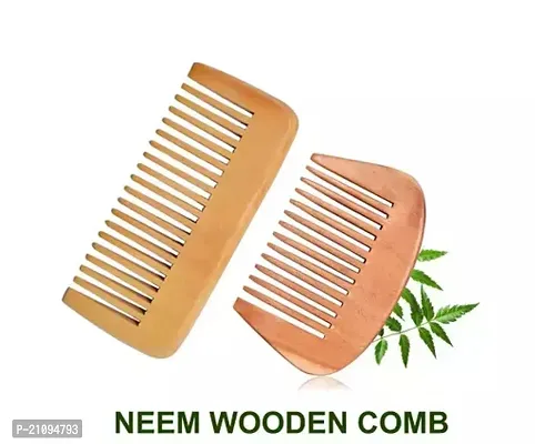 Kacchi Neem Comb, Wooden Comb | Hair Growth, Hairfall, Dandruff Control | Hair Straightening, Frizz Control | Comb For Men, Women | Treated With Neem Oil, And 17 Herbs.03