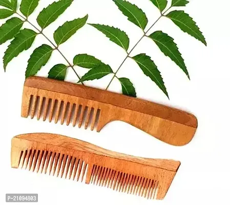 Neem Wooden Comb | Hair Comb Set Combo For Women And Mennbsp;-thumb0