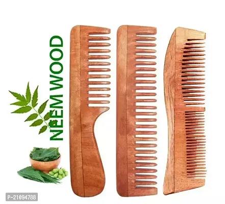 Neem Wooden Comb | Hair Comb Set Combo For Women And Men Pack Of 3nbsp;