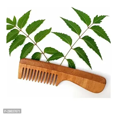 Organic Neem Wood Comb Natural Eco Friendly Anti-Bacterial comb-FLP- 53