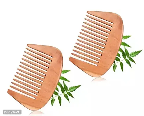 Kacchi Neem Comb, Wooden Comb | Hair Growth, Hairfall, Dandruff Control | Hair Straightening, Frizz Control | Comb For Men, Women | Treated With Neem Oil, And 17 Herbs.02