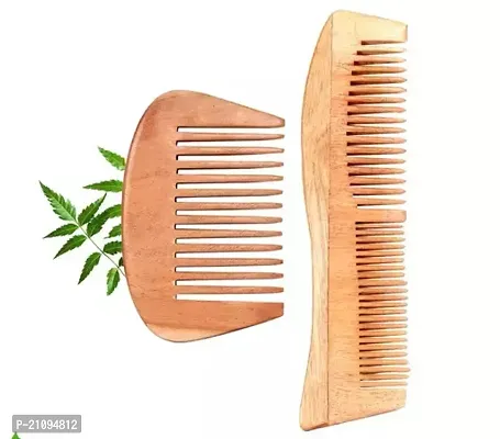 Neem Wooden Comb | Hair Comb Set Combo For Women And Men-thumb0