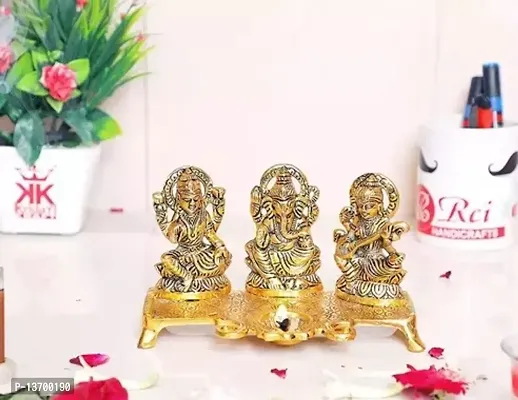 Shri Laxmi,Ganesh With Saraswati Maa Murti