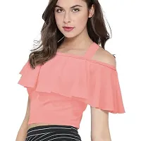 D-Butterfly Polyester One Shoulder Crop Top for Women | Stylish Knitted Short Top for Girls-XL.-thumb4