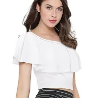 D-Butterfly Polyester One Shoulder Crop Top for Women | Stylish Knitted Short Top for Girls-XL.-thumb3