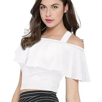 D-Butterfly Polyester One Shoulder Crop Top for Women | Stylish Knitted Short Top for Girls-XL.-thumb4