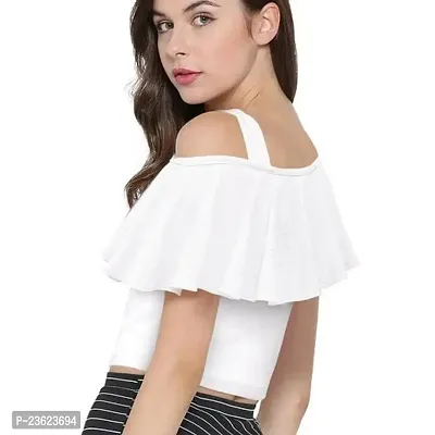 D-Butterfly Polyester One Shoulder Crop Top for Women | Stylish Knitted Short Top for Girls-XL.-thumb3