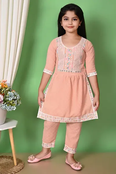 Girls Net Kurta and Pant Set