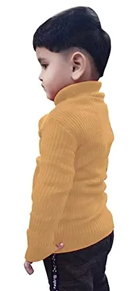TohuBohu Kid's Cotton High Neck Sweater (Skin)-thumb2