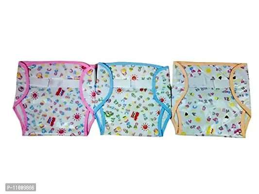 Welo Baby Diaper New Born Washable Reusable Cotton Plastic Diaper/Langot Multicolor