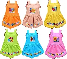 TohuBohu These Baby/Kids Flower Frocks are Made by Soft Hosiery Cotton Fabric.-thumb2