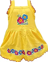 TohuBohu These Baby/Kids Flower Frocks are Made by Soft Hosiery Cotton Fabric.-thumb1