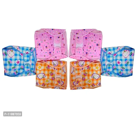 ATXP Baby Diaper New Born Washable Reusable Cotton Plastic Diaper/Langot Multicolor
