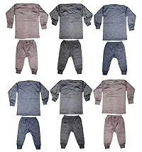 TohuBohu Baby/Kids Thermal Inner Suit Set, Innerwear Winter Wear Thermal Full Pants for Kids Bottoms Warmer Daily Inner Wear Woolen, Insider Kids Thermal/Winter Wear/Warmer for Girls and Boys.-thumb1