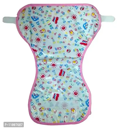 Welo Reusable Water Absorbant Cotton and Plastic Nappy, 0-4 Months (Multicolour)-thumb3