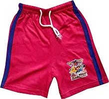 TohuBohu Kids Unisex Sports Cotton Printed Regular fit Summer Knit Shorts (Multicolor)-thumb2