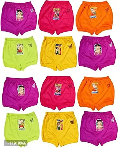 TohuBohu Kids/Baby Girls Cotton Panties Pure 100% Multicolored Blommers Children Assorted Coloured Frozen Printed Hipster Regular fit Undergarment Shorty Innerwear-thumb0