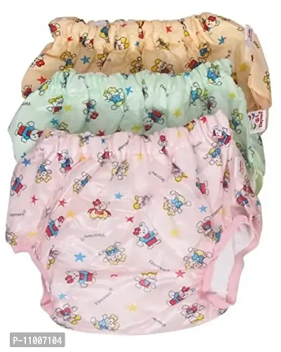 Welo Baby's Cotton Printed Pants (Pink, Peach, Blue, Yellow, Green, Large)