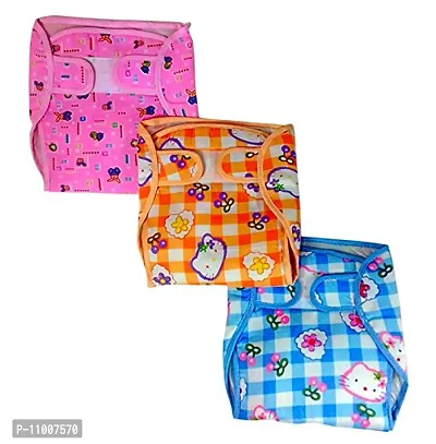 Welo Baby Diaper New Born Washable Reusable Cotton Plastic Diaper/Langot Multicolor-thumb0