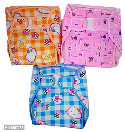 Welo New Born Washable Reusable Cotton Diaper/Langot, 0-8 Months (Multicolour)-thumb0