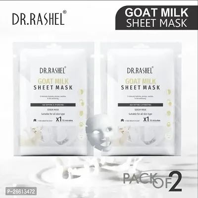 Dr Rashel Goat Milk Sheet Mask With Serum That Hydrates Age Defying Pack Of 2 20Gm-thumb0