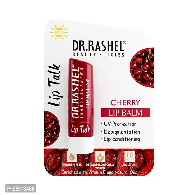 Dr Rashel Cherry Lip Balm 4.5 Gms Tinted Lip Moisturizer For Dry Chapped Cracked Lips Enriched With Vitamin E And Natural Oil Intense Hydration And Uv Protection