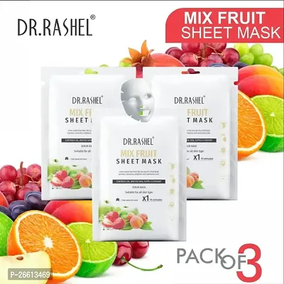 Dr Rashel Mix Fruit Sheet Mask With Serum That Whiten Skin Supple And Radiant And C 20G X 3-thumb0